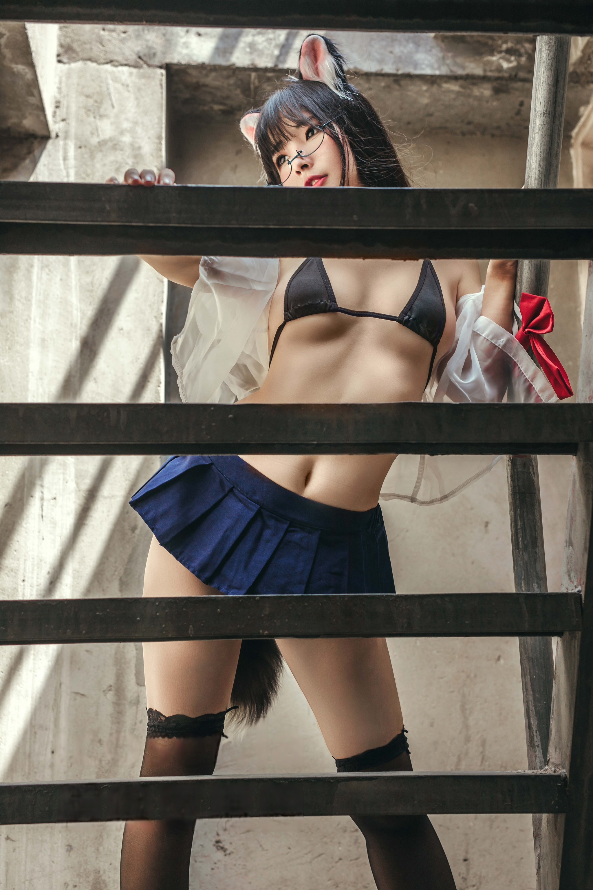 yuuhui玉汇 - NO.096 (Kokuhui) 天台猫猫黑犬机器人女友[32P]-XikXak